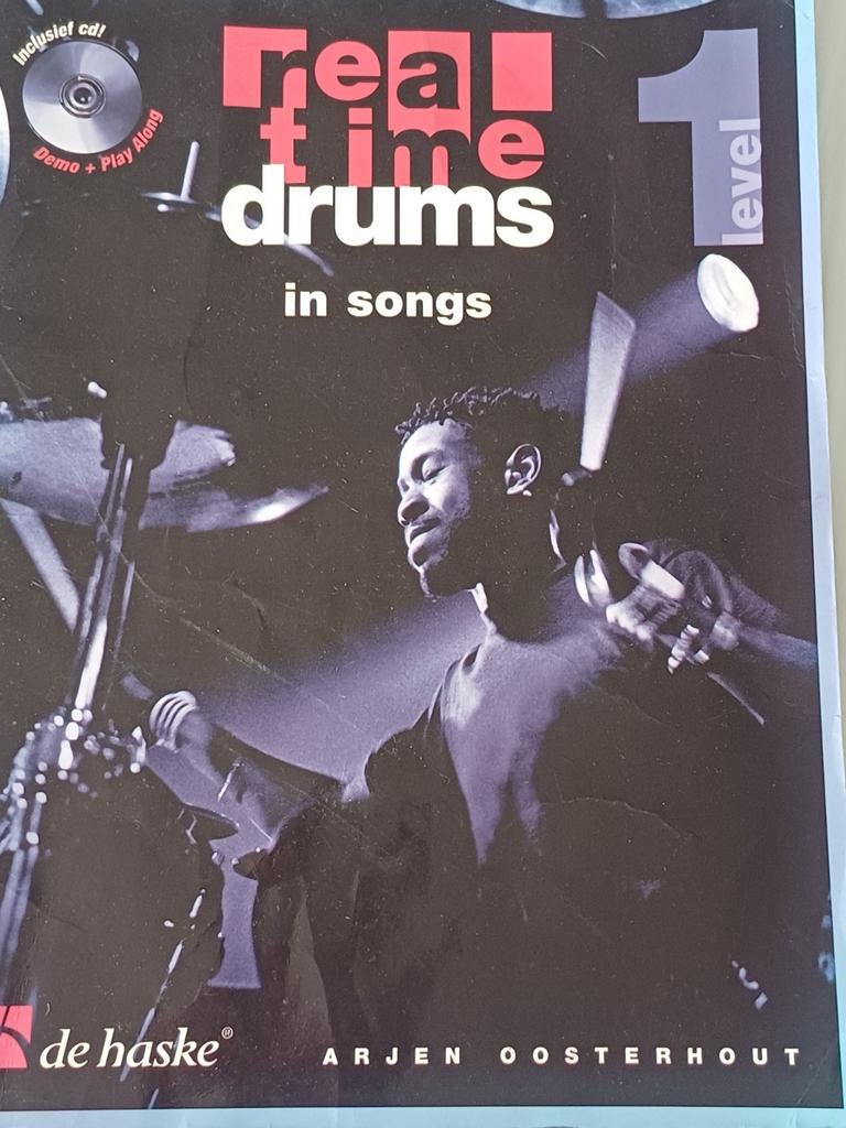 Real time drums oefenliedjes, Gebruikt, Overige genres, Drums of Percussie, Les of Cursus