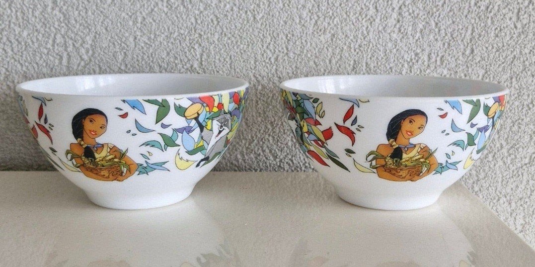2x Disney Pocahontas Kommetjes - Zo goed als nieuw, Huis en Inrichting, Overige merken, Keramiek, Ophalen of Verzenden, Zo goed als nieuw