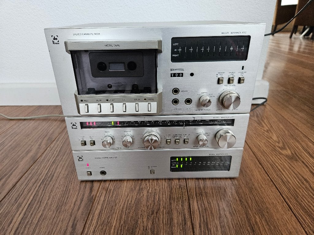 Kraus stereo set, miniset uit losse delen., Overige merken, Tuner of Radio, Gebruikt, Ophalen of Verzenden