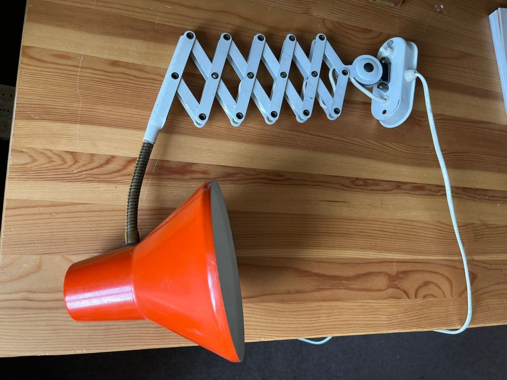 Hala vintage schaarlamp, Ophalen, Gebruikt