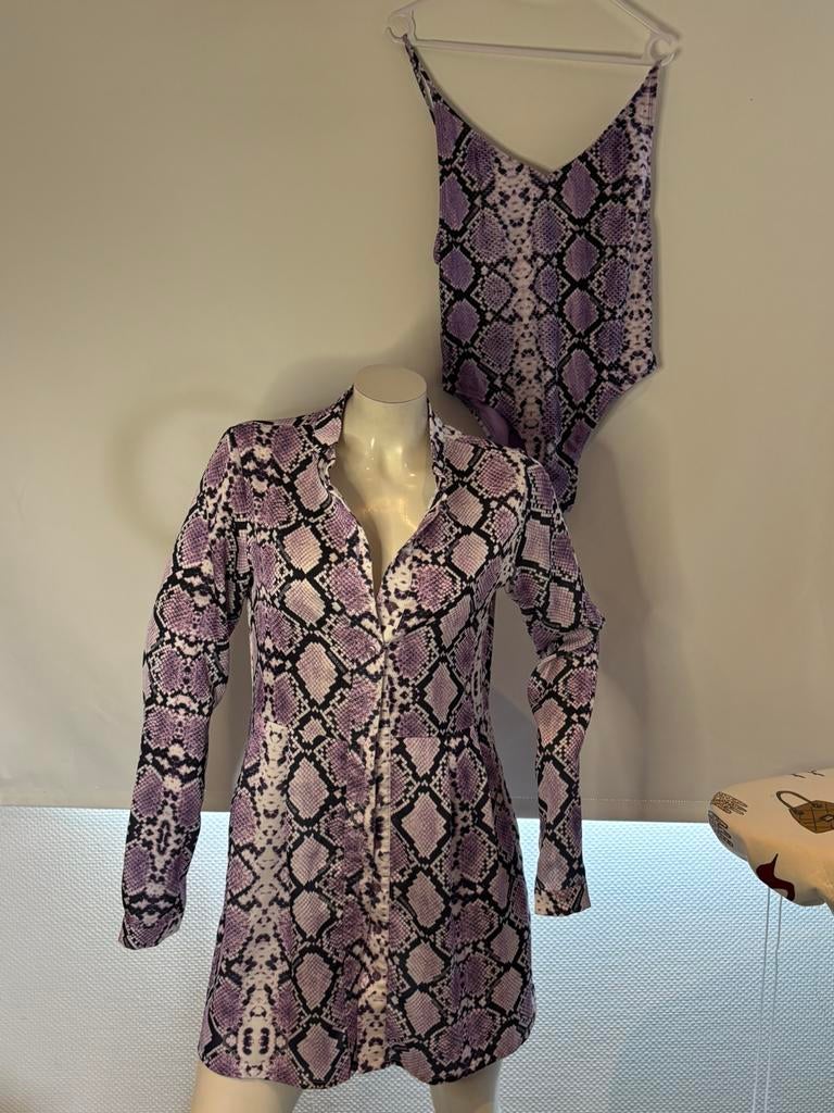 Reinders badpak m met bijpassende blouse jurkje s, ., Paars, Badpak, Ophalen of Verzenden