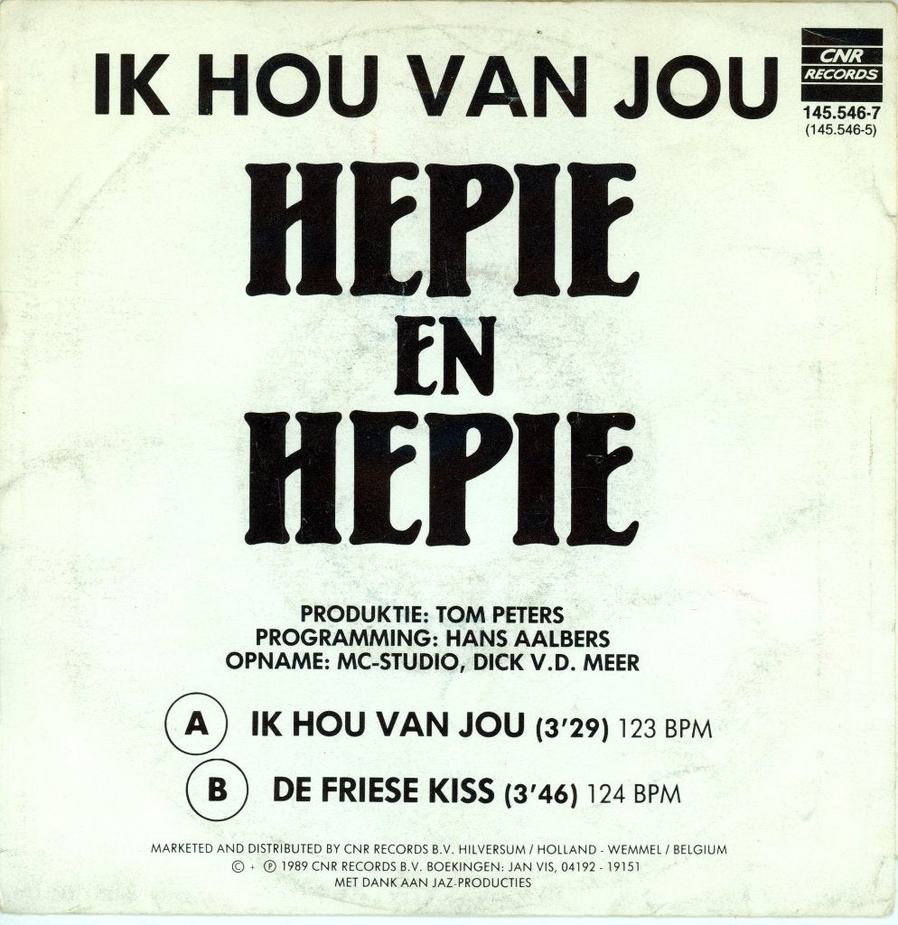 S Hepie en Hepie - Ik Hou van Jou (Piraat), Gebruikt, Verzenden, 7 inch, Inclusief binnenhoes