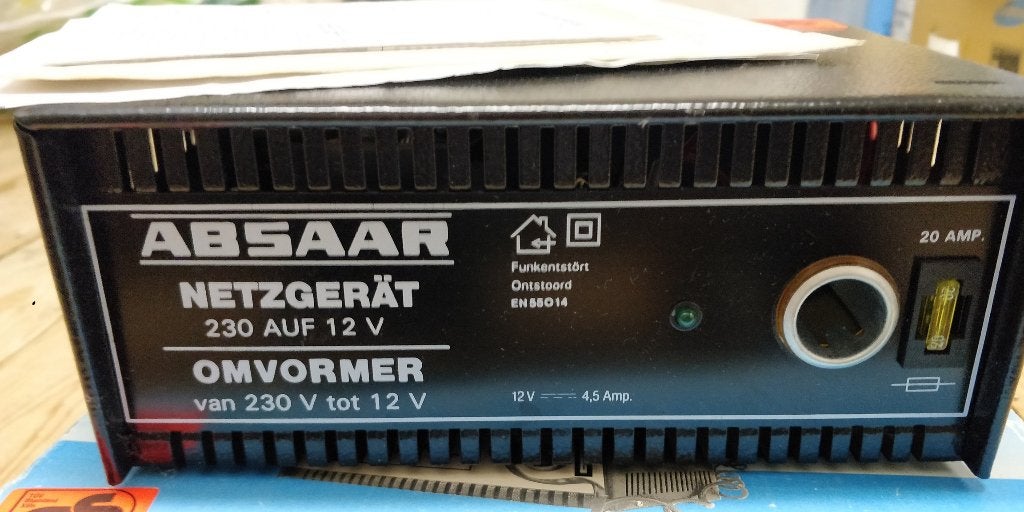 ABSAAR Omvormer 230v / 12v   - AC/DC  , Ophalen of Verzenden, Zo goed als nieuw