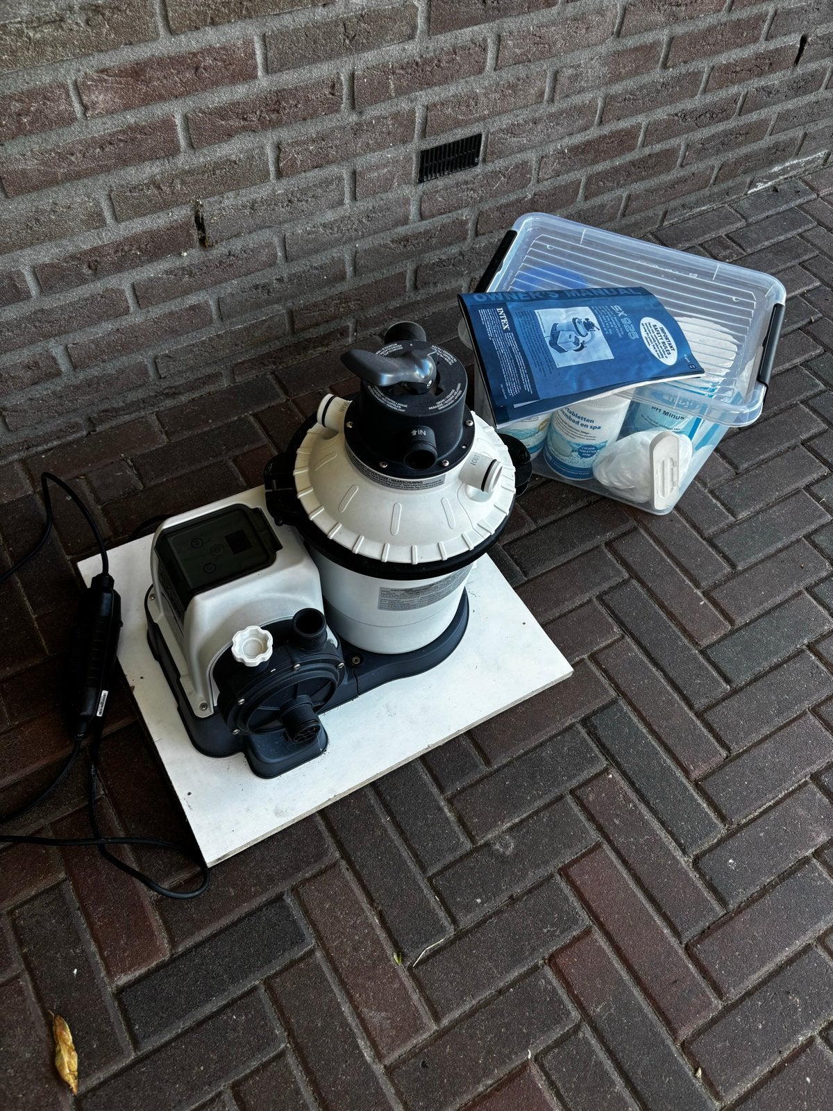 Zwembad access.: Intex sx925pomp,trap, slangen, chemicaliën, Tuin en Terras, Ophalen of Verzenden, Gebruikt, Zwembadpomp