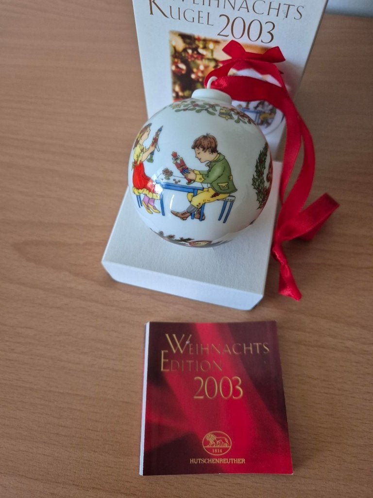 Kerstbal porselein Hutschenreuther 2003, Diversen, Verzenden, Nieuw