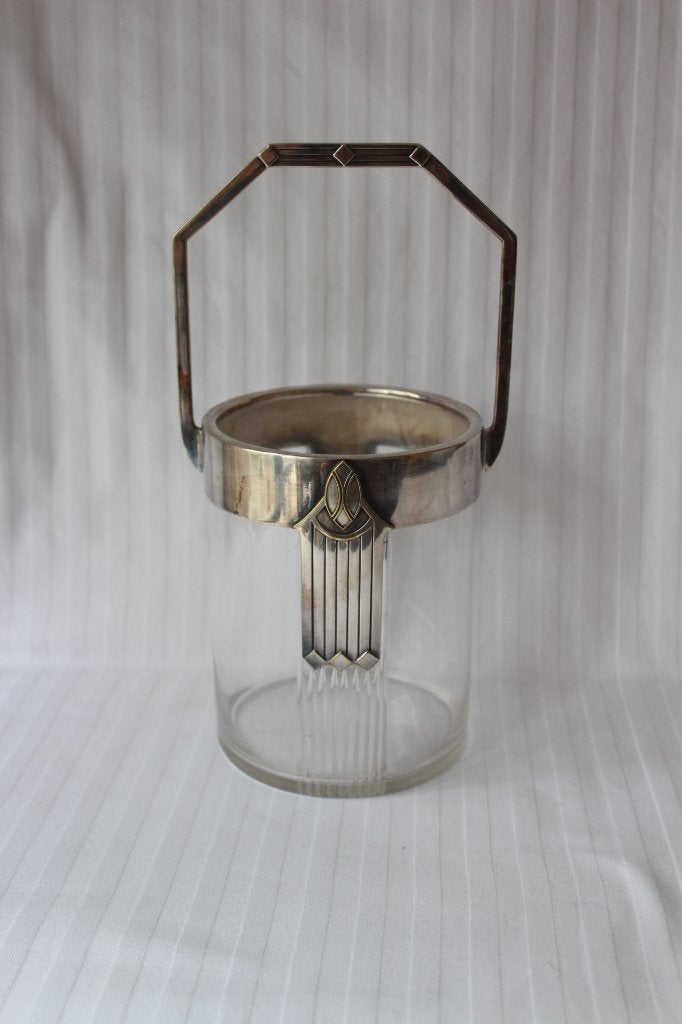 Antiek WMF Jugendstil glazen pot 1903-1910, Ophalen of Verzenden