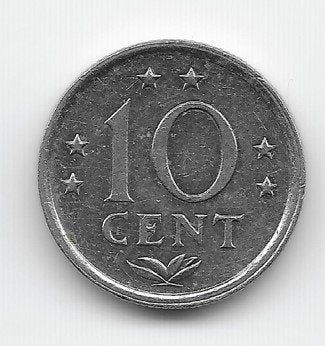 Nederlandse Antillen 10 cent 1984 KM# 10, Verzenden, Midden-Amerika, Losse munt