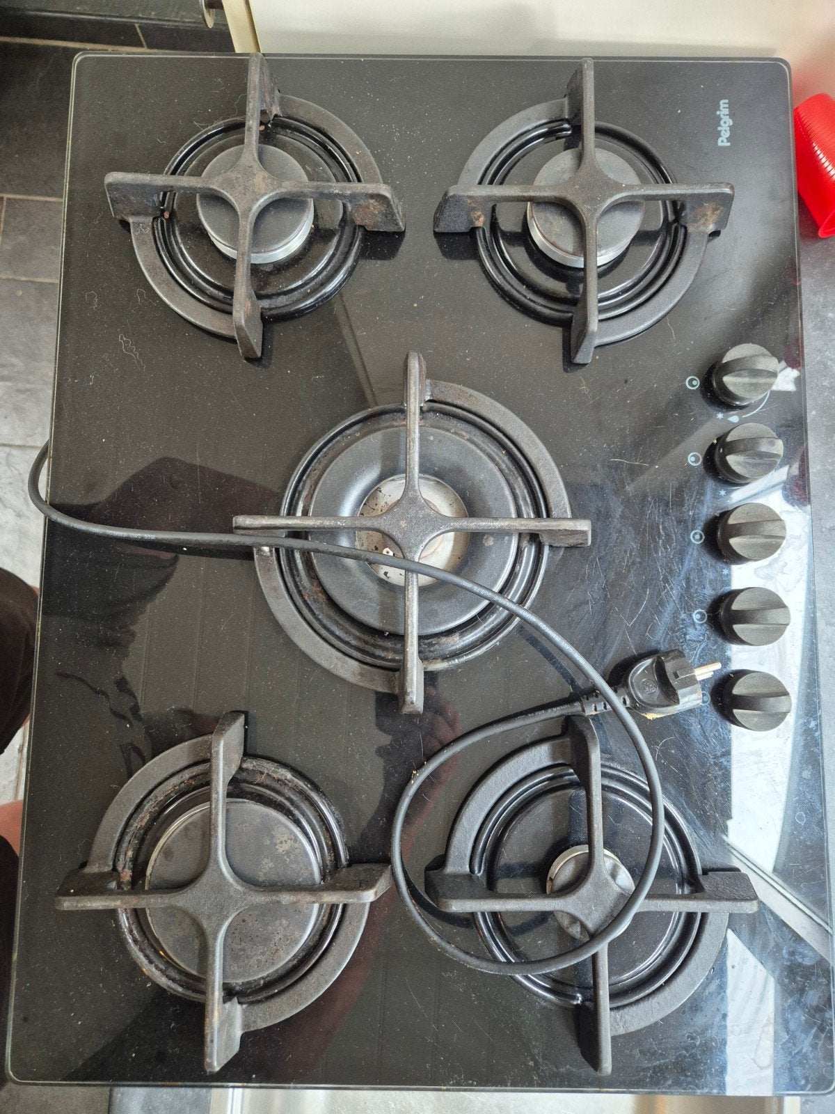 gas kookplaat, Witgoed en Apparatuur, Kookplaten, Gebruikt, Inbouw, Gas, 4 kookzones