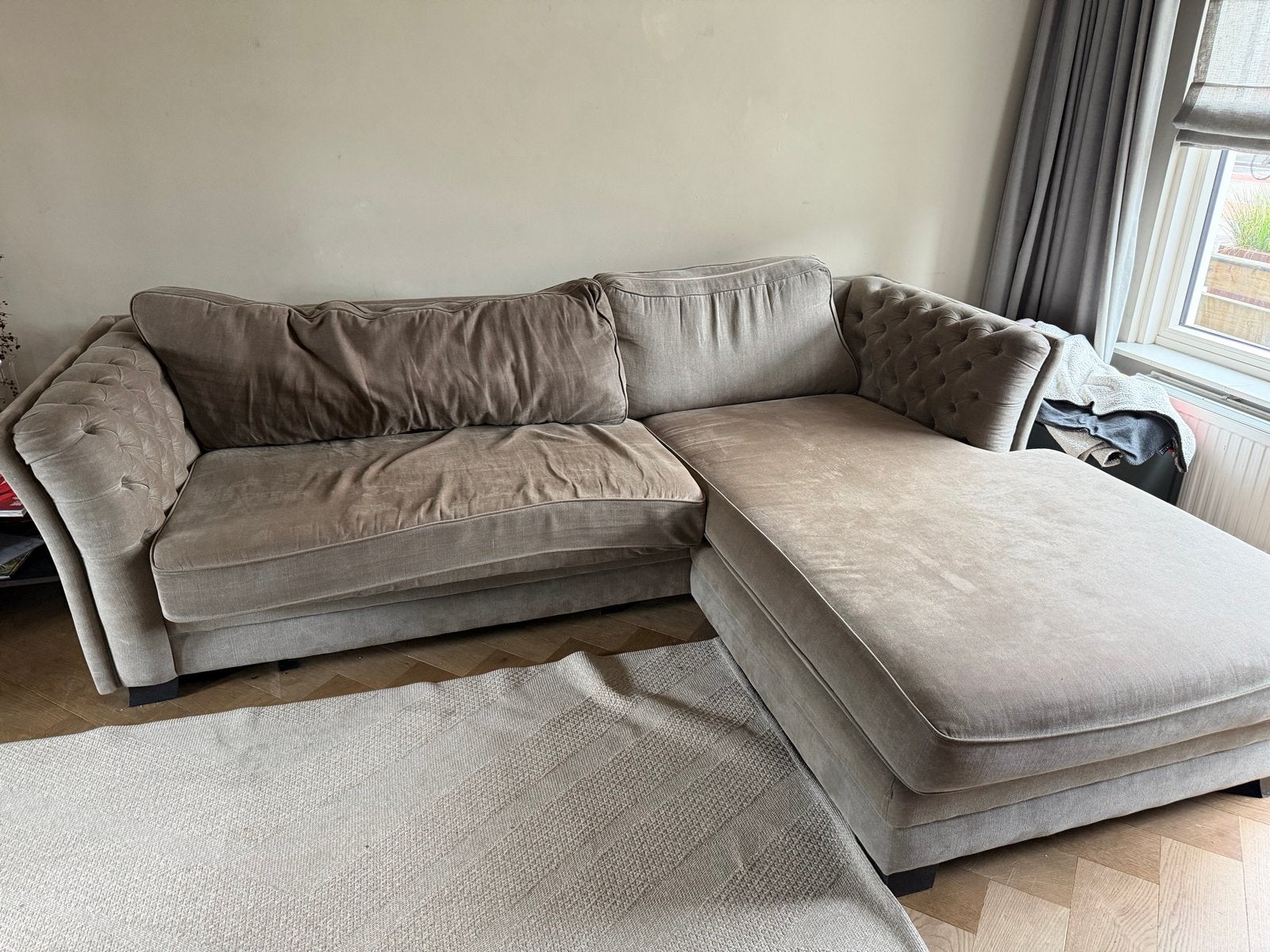 Bank! Gratis af te halen, Ophalen, 250 tot 300 cm, Gebruikt, Hoekbank