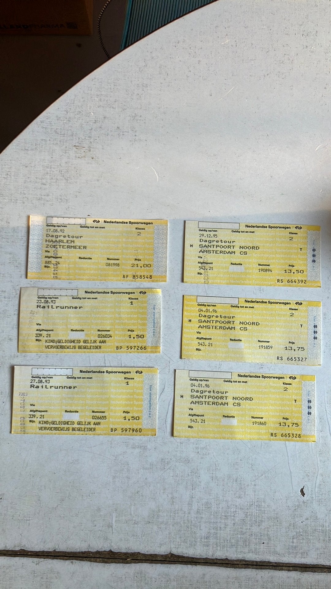 Verzamelen NS treinkaartjes railrunner, Ophalen of Verzenden, Trein, Boek of Tijdschrift