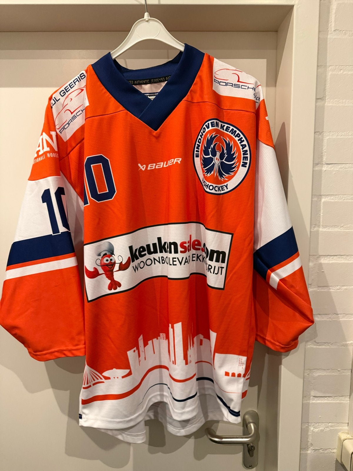 Eindhoven Kemphanen IJshockey Shirt J. van Leeuwen Maat S, Ophalen of Verzenden, Zo goed als nieuw, Kleding