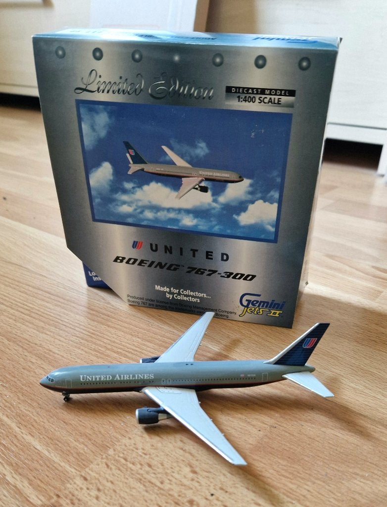 Geminijet 1:400 United Airlines Boeing B767-300 model!, Verzamelen, Ophalen of Verzenden, Zo goed als nieuw, Schaalmodel