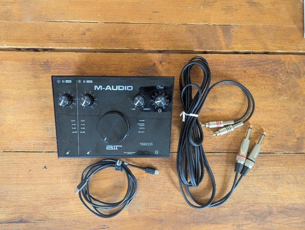 M-Audio AIR 192 | 6 Audio Interface gitaar + aansluit kabels, Ophalen of Verzenden, Zo goed als nieuw
