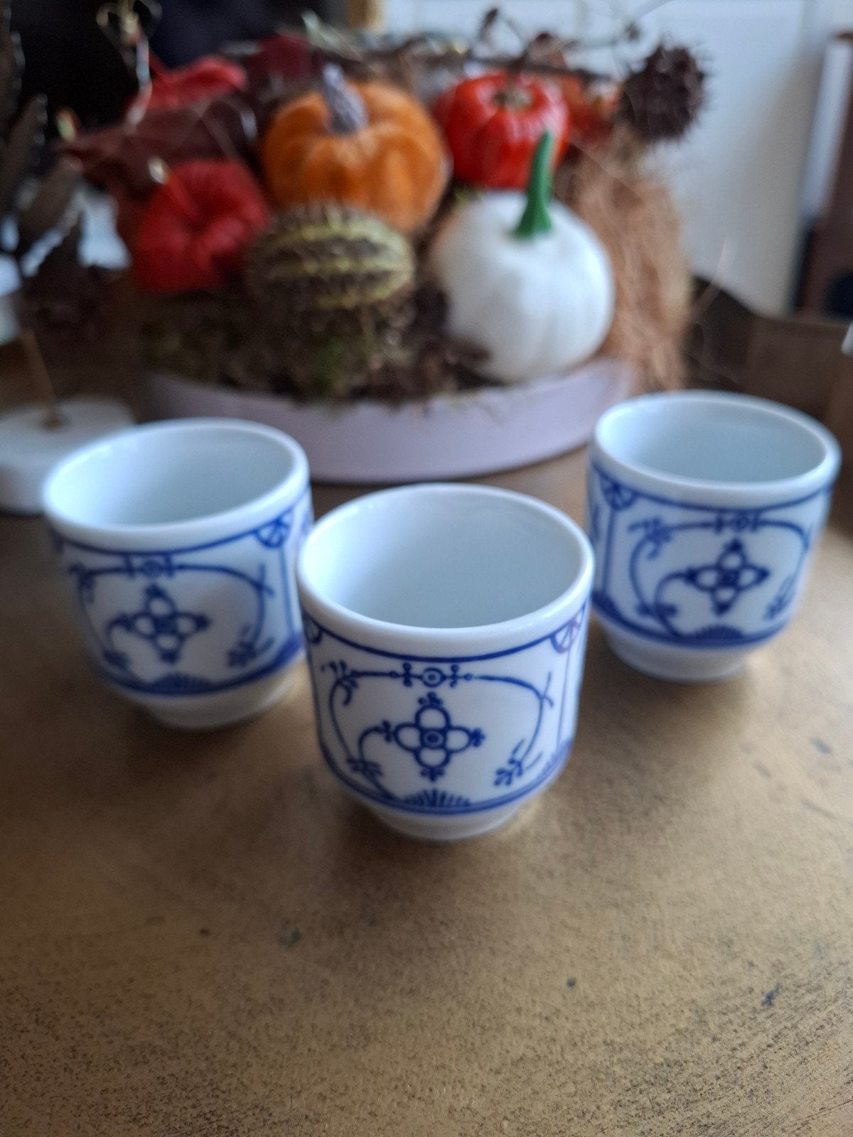 3 Eisenberg DDR Blau Jäger Eierdopjes - Origineel 1269, Antiek en Kunst, Ophalen of Verzenden