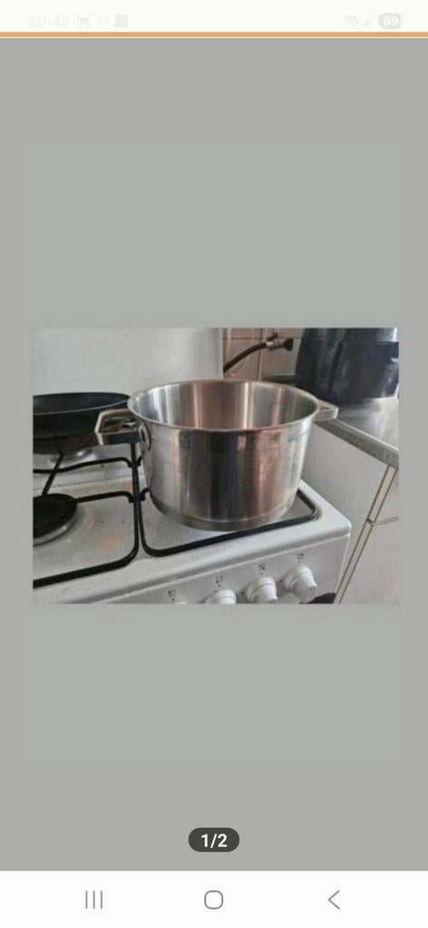 Cusinox 5 liter pan - RVS kookpan, Kookpan of Snelkookpan, Gebruikt, Ophalen of Verzenden, Rvs