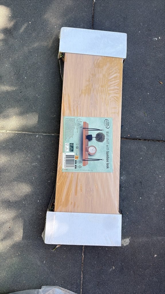 Nieuwe wandplank met bamboe look, Huis en Inrichting, Woonaccessoires | Wandplanken en Boekenplanken, Ophalen, Nieuw