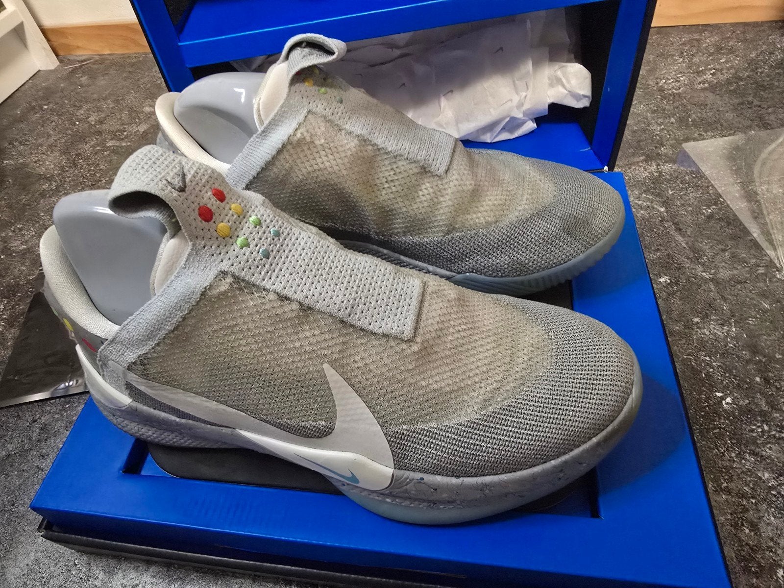 Nike BB Earl Adapt Back to the Future Edition - Maat 44,5, Kleding | Heren, Overige kleuren, Nike, Ophalen of Verzenden, Sneakers of Gympen