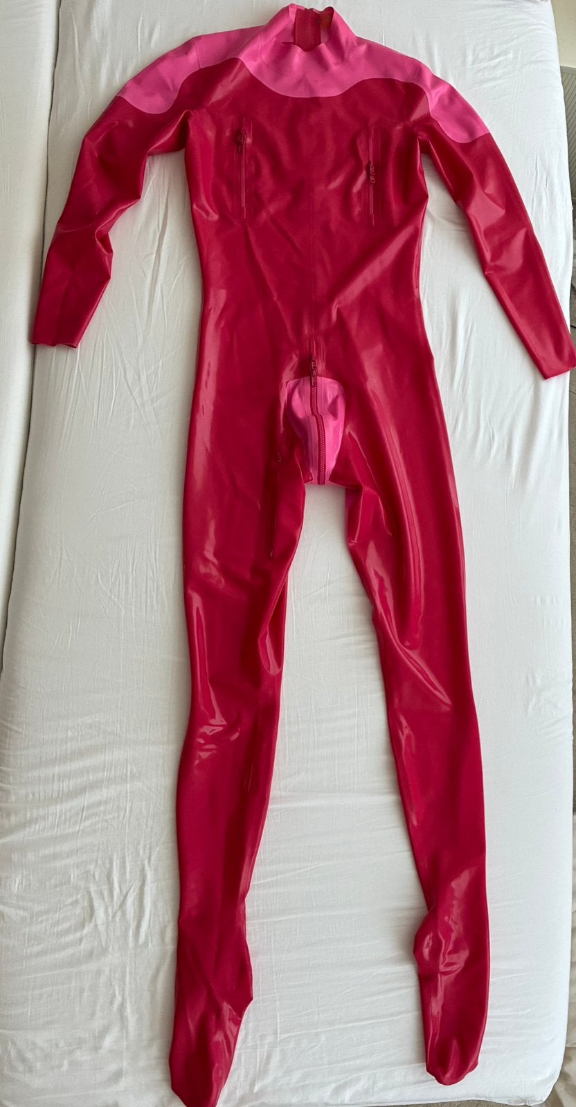 Libidex Latex Catsuit Roze Maat M, Kleding | Heren, Ophalen of Verzenden, Zo goed als nieuw