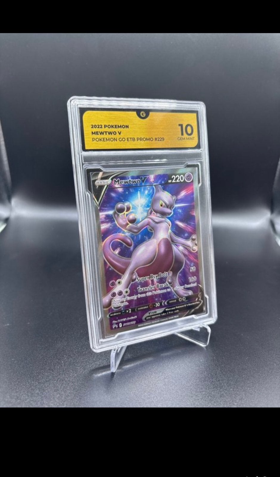 2022 Pokemon SWSH Pokemon Go Mewtwo V BSP #SWSH229 PSA 10, Ophalen of Verzenden, Zo goed als nieuw