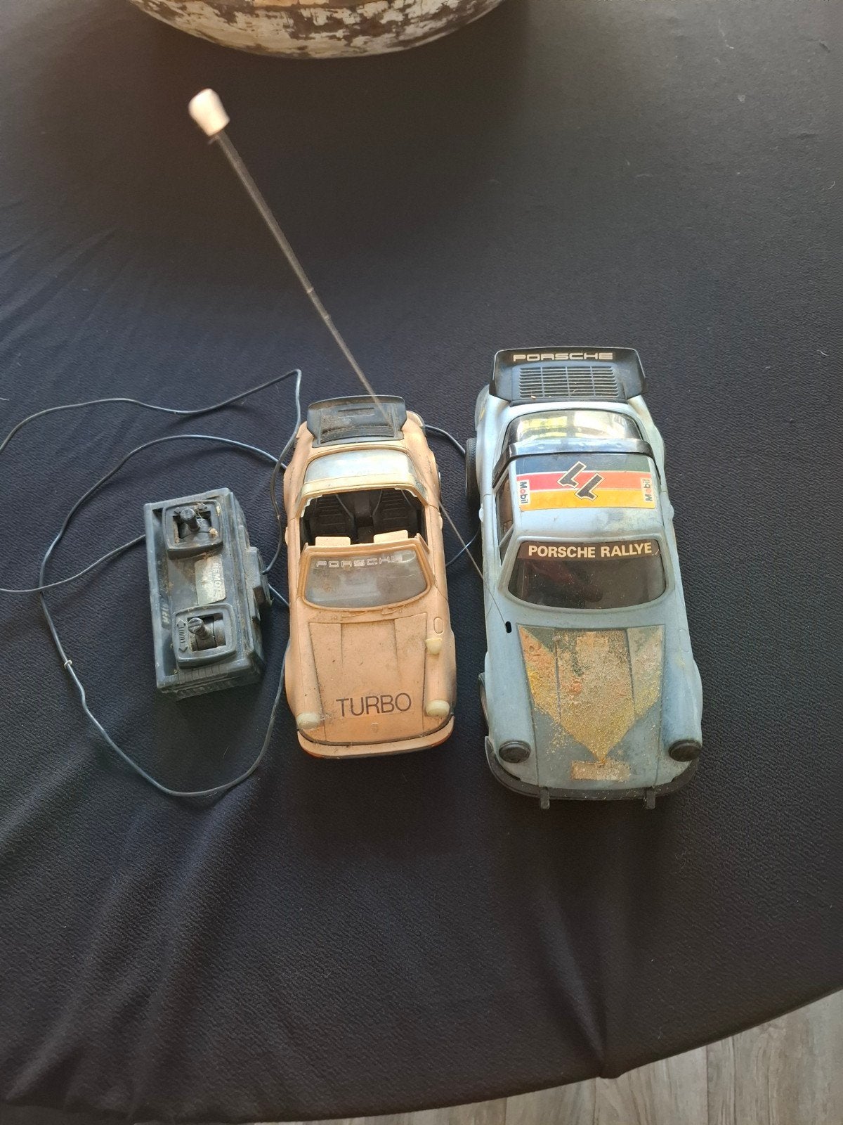 Vintage RC Porsche Rallye en Turbo Targa (2 stuks), Hobby en Vrije tijd, Elektro, Gebruikt, Ophalen of Verzenden, Auto onroad