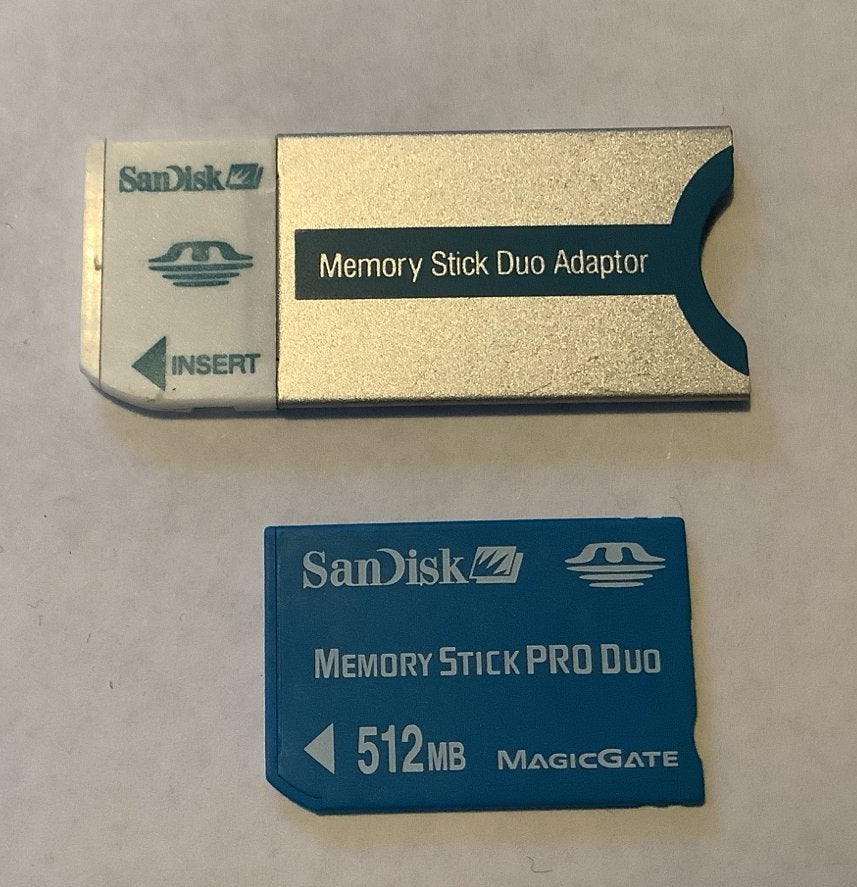Sandisk Memory Stick PRO Duo 512MB voor Sony camera, Gebruikt, Memory stick, Fotocamera, Minder dan 2 GB