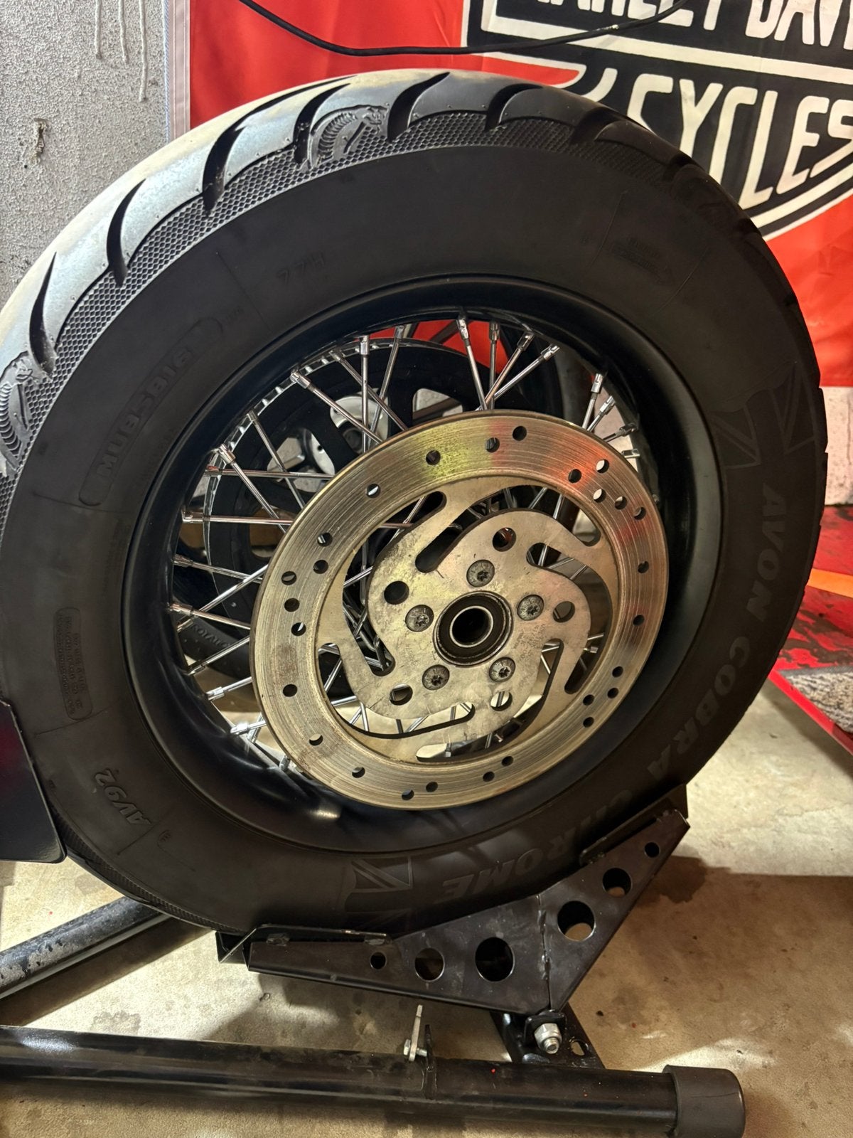 Set Road/street glide wielen 16 inch, Motoren, Ophalen, Gebruikt