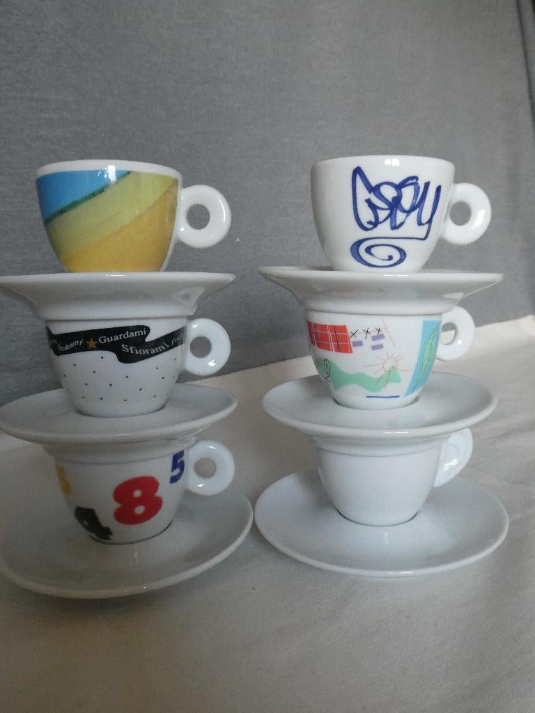 6x Illy Art Collection Espressokopje 1993 - Arti e Mestieri, Huis en Inrichting, Keuken | Servies, Gebruikt, Ophalen of Verzenden