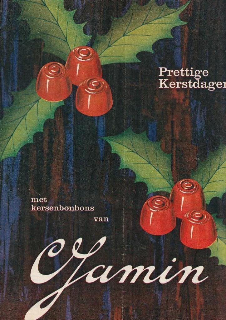 Retro reclame 1962 Jamin chocolade kersenbonbons Kerst, Verzamelen, Retro, Overige typen, Verzenden