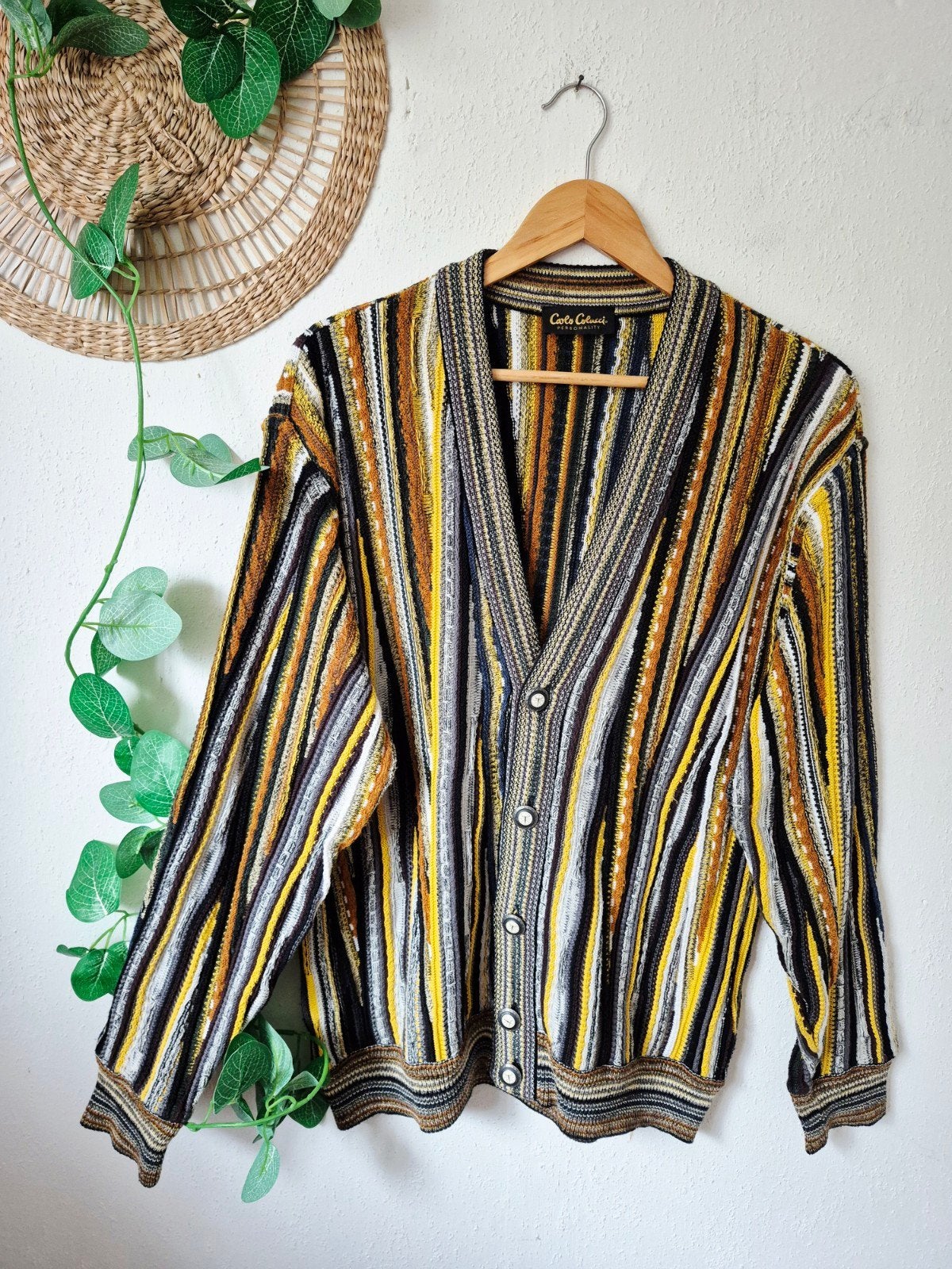 Vintage 90s Carlo Colucci vest M, Kleding | Heren, Ophalen of Verzenden, Zo goed als nieuw, Maat 48/50 (M), Carlo Colucci