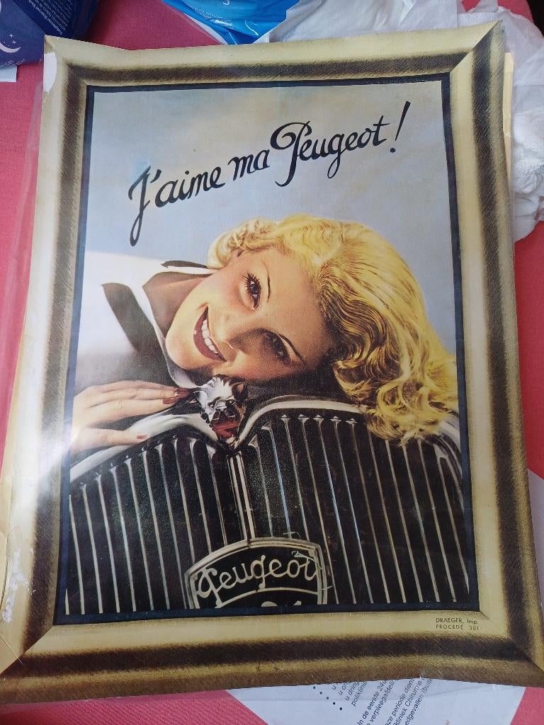 Peugeot poster, Ophalen, A1 t/m A3, Reclame, Rechthoekig Staand