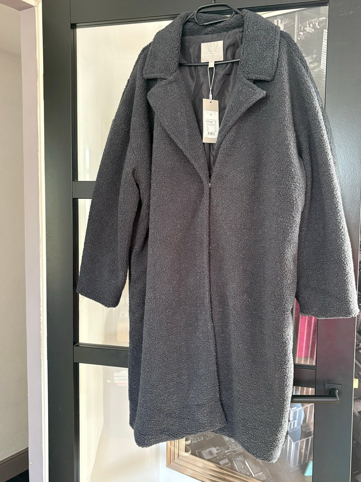 Nieuwe Grijze Teddy Jas Maat 52 - Brandex Copenhagen, Kleding | Dames, Ophalen of Verzenden, Nieuw, Maat 46/48 (XL) of groter
