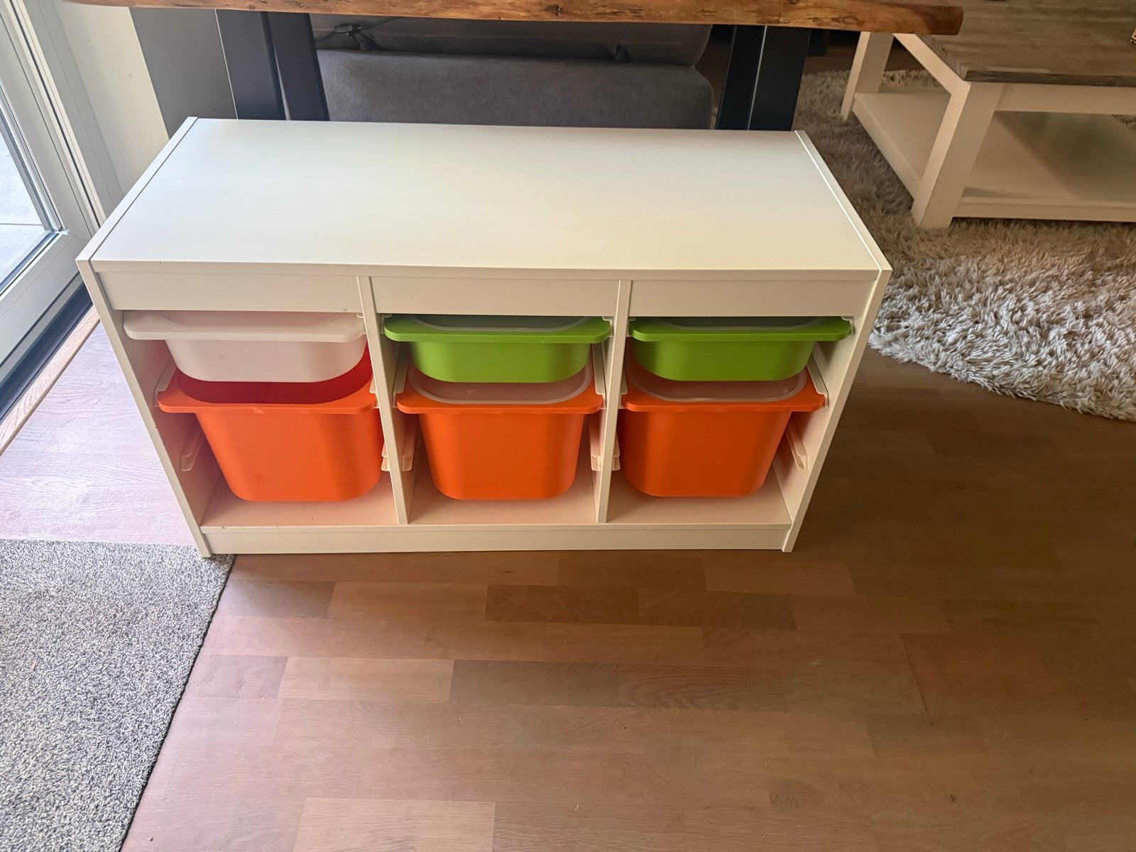 IKEA Trofast ladekast met opbergbakken, Huis en Inrichting, Ophalen, Kunststof, Gebruikt, 50 tot 100 cm