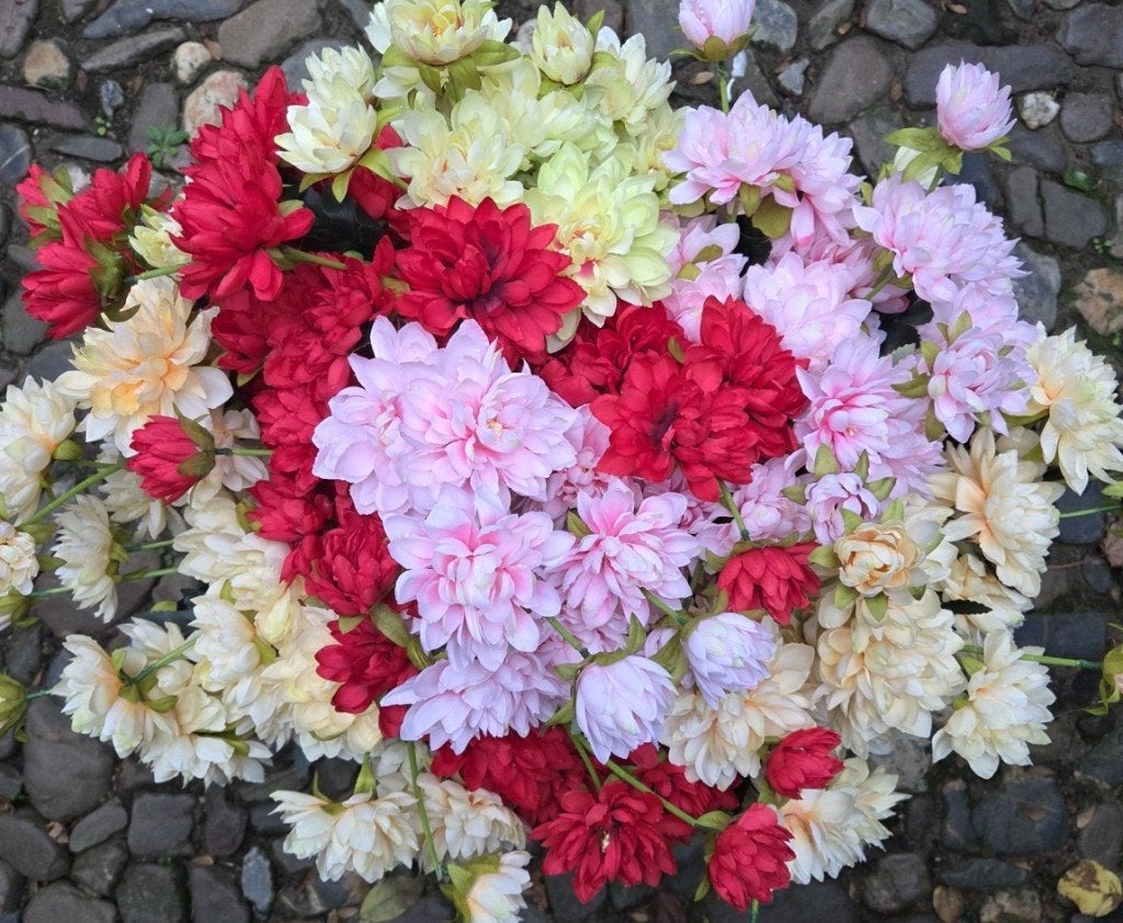 DAHLIA - KUNST - 6 BLOEMEN PER TAK