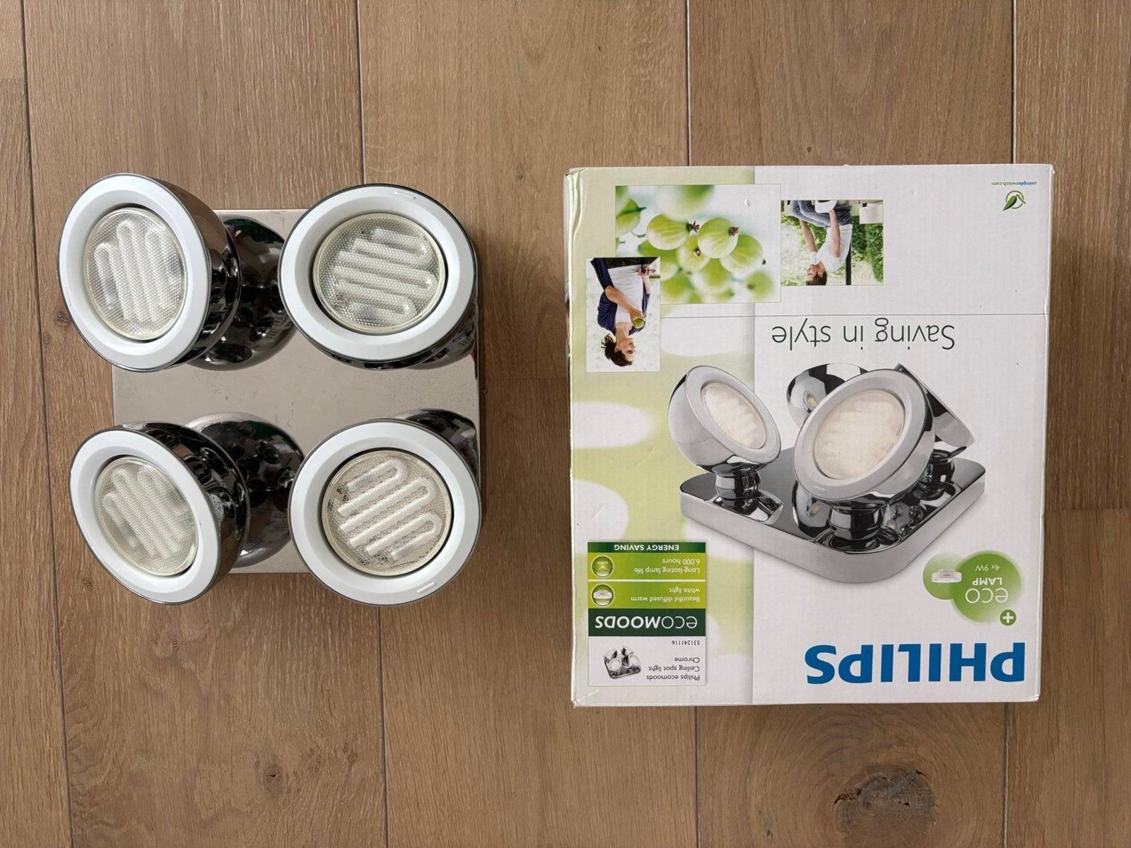 Philips Ecomoods plafondspots – 2 complete armaturen, Ophalen of Verzenden, Nieuw