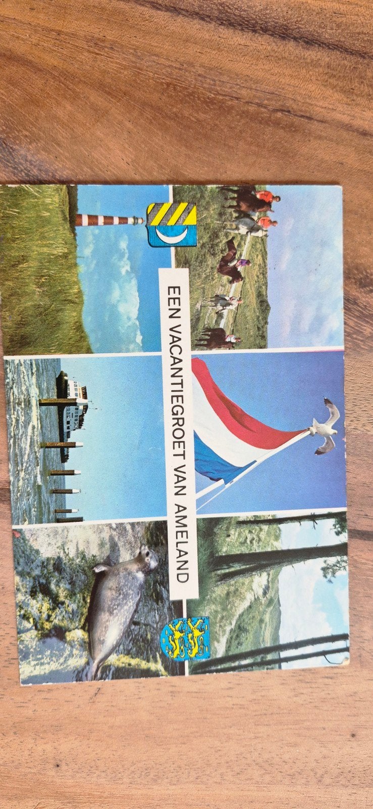 Oude ansichtkaart Ameland - Een vakantiegroet van Ameland, Ophalen of Verzenden, 1920 tot 1940, Ongelopen