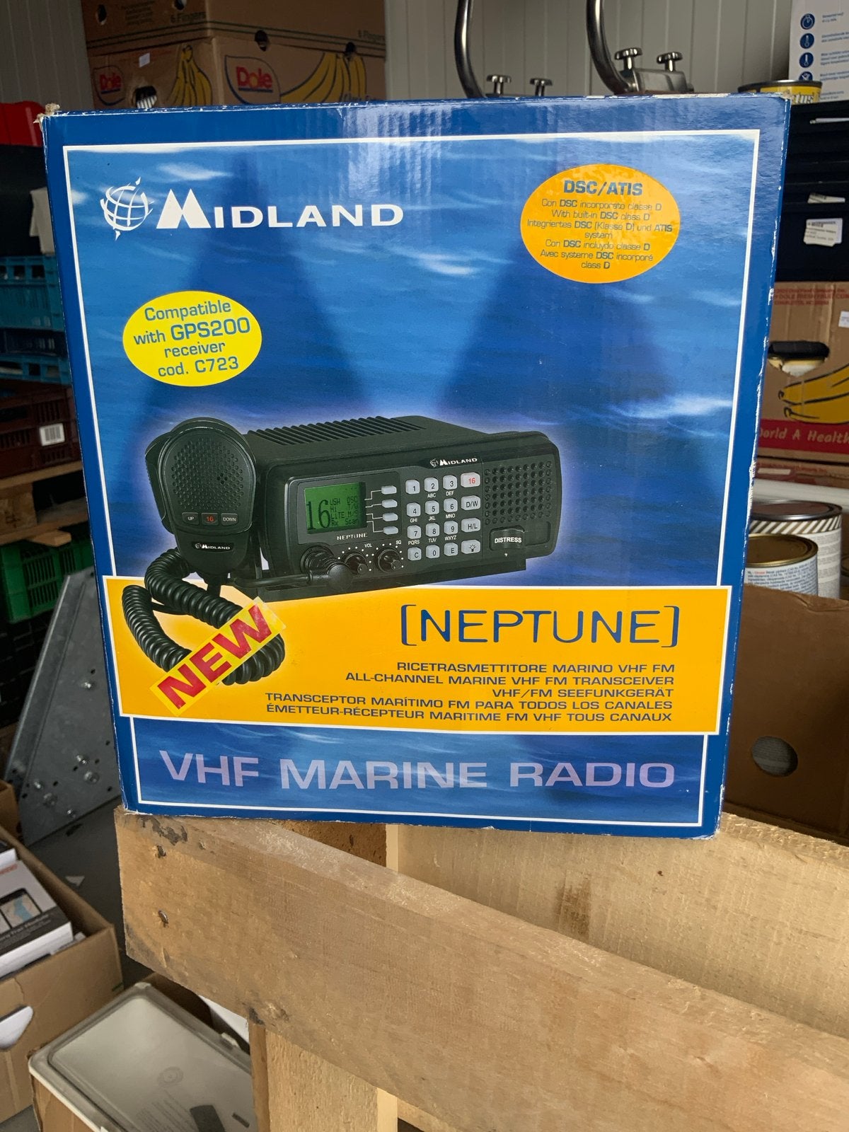 Midland Neptune VHF Marifoon Radio - Nieuw in doos, Ophalen, Nieuw, Zender en Ontvanger