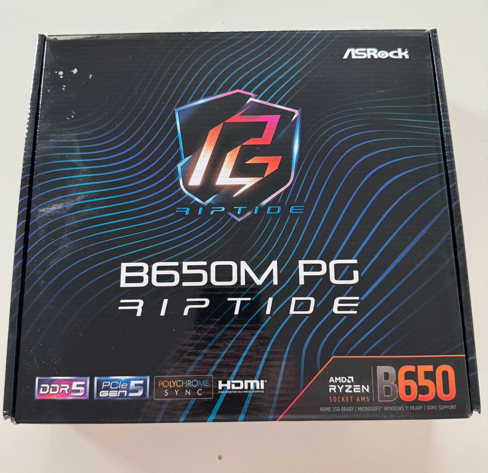 Asrock B650M PG Riptide moederbord., Ophalen, Zo goed als nieuw, DDR5