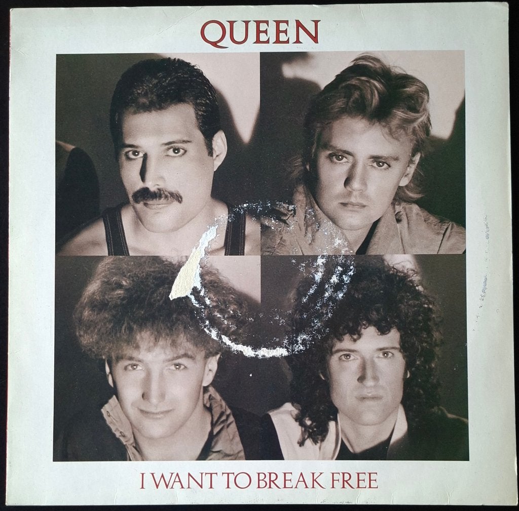 Queen:  I want to break free  Maxi single vinyl, Gebruikt, Ophalen of Verzenden, Pop, 12 inch