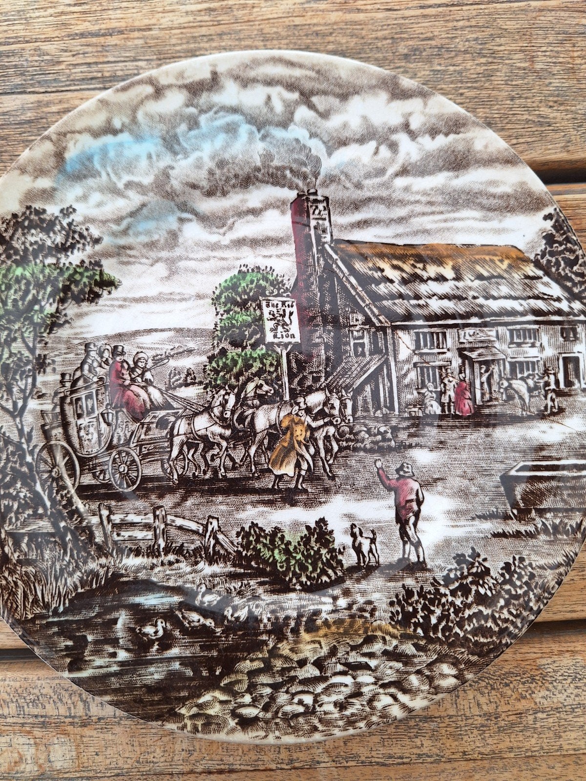 Wandbord engels, Ophalen