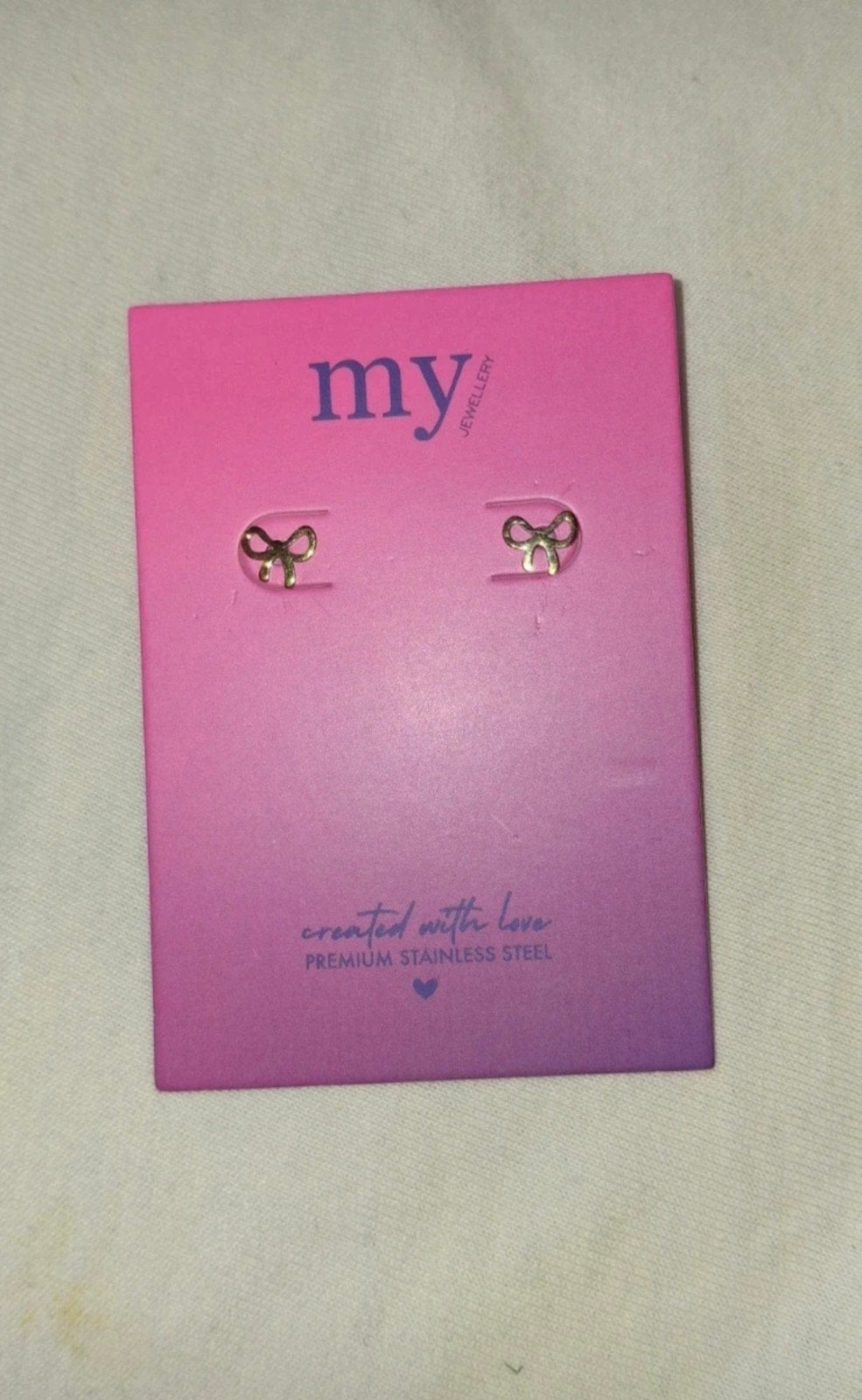 My Jewellery strikjes oorbellen goud, Ophalen, Nieuw, Knopjes of Stekers, Goud