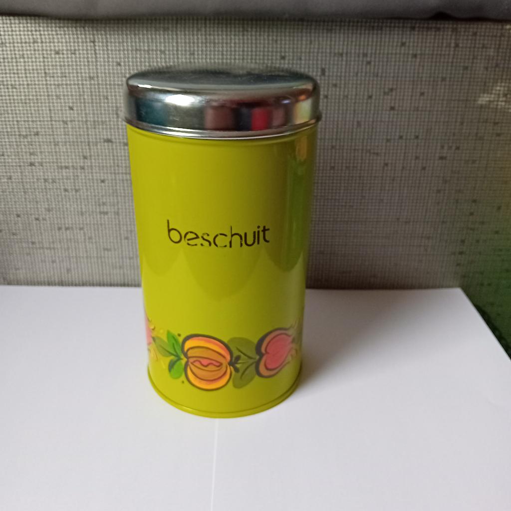 vintage groot biscuit blik, Verzamelen, Blikken, Ophalen of Verzenden, Gebruikt, Overige