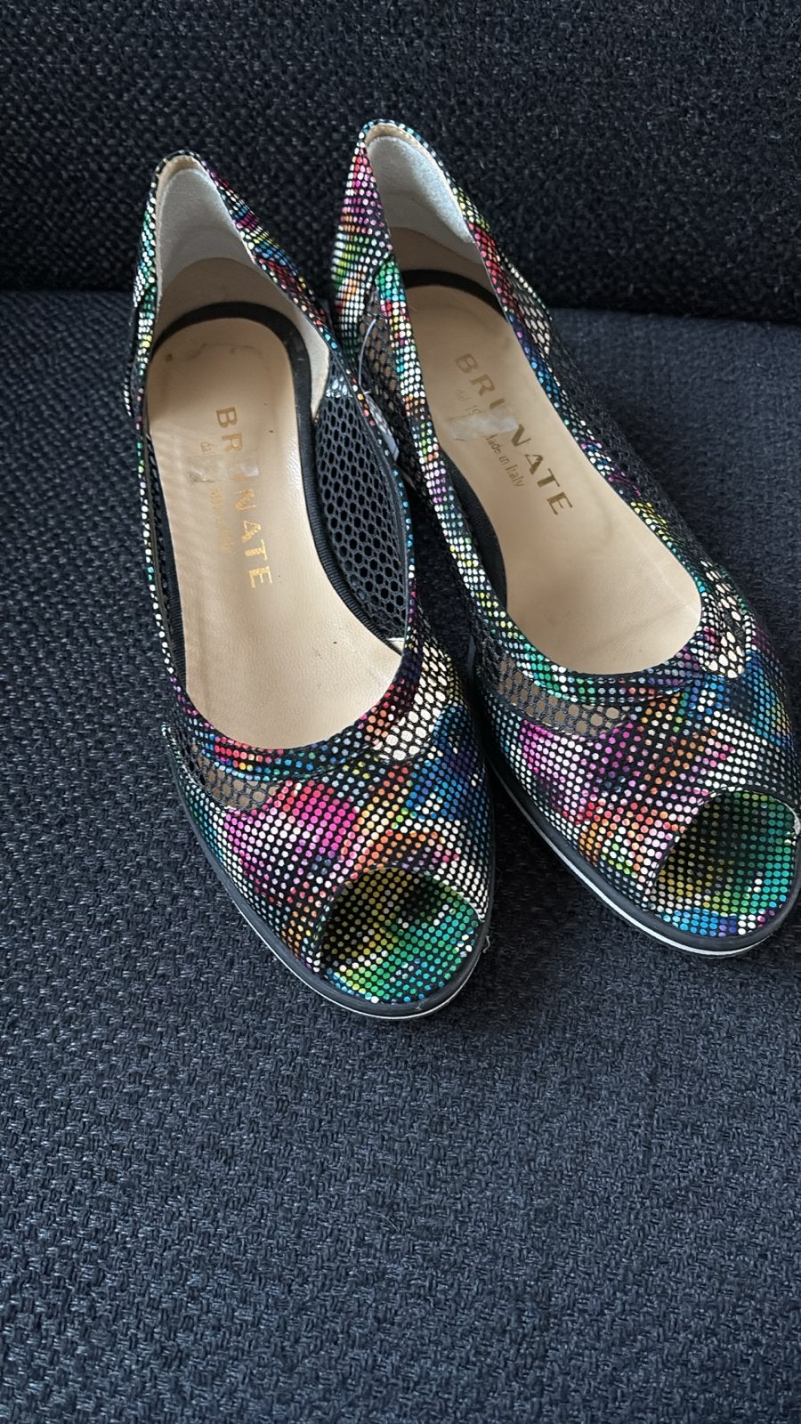 BRUNATE Ballerina's met kleurrijk patroon en mesh, Overige kleuren, Zo goed als nieuw, Ballerina's, Ophalen of Verzenden