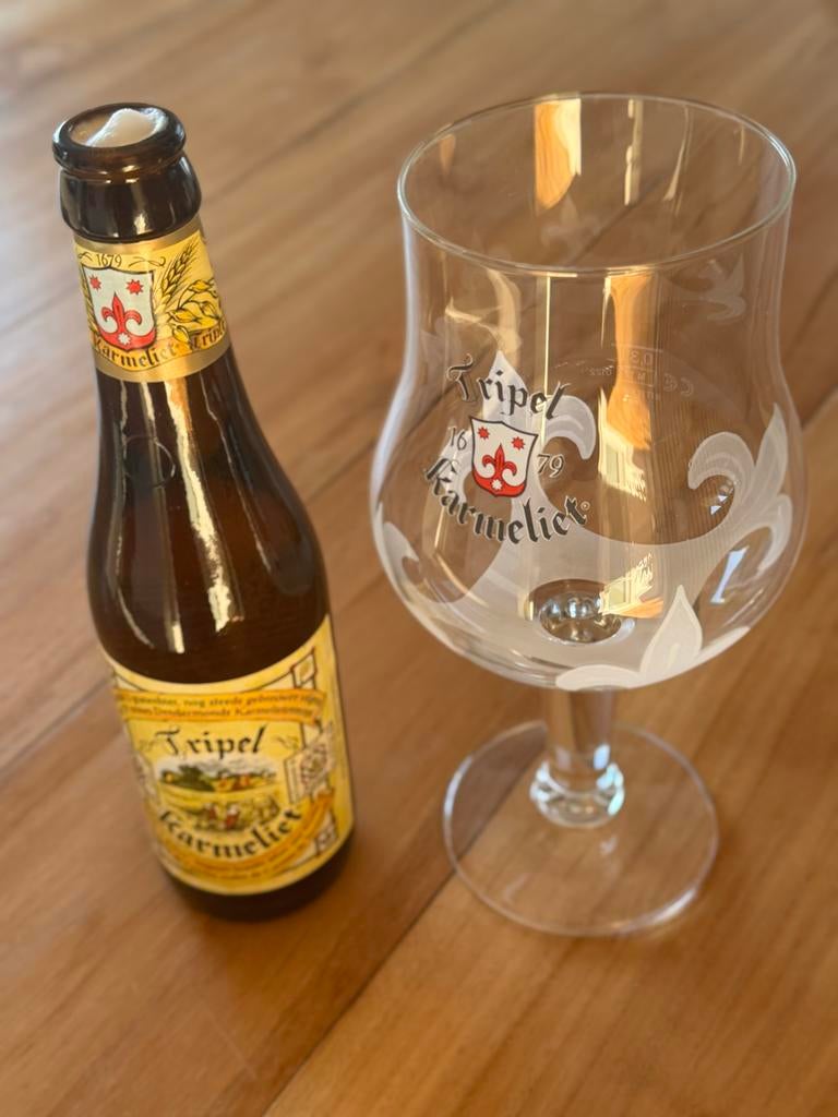 Tripel Karmeliet bierglas, Verzamelen, Biermerken, Ophalen of Verzenden, Zo goed als nieuw, Glas of Glazen, Overige merken