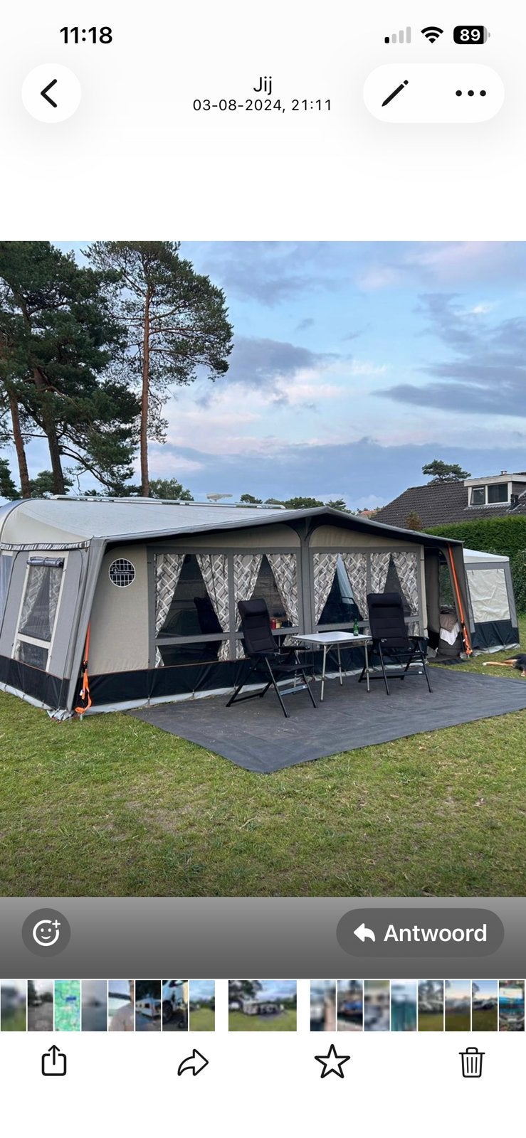 Voortent isabella commodore dawn g20 +annex grey 2.50, Caravans en Kamperen, Voortenten en Luifels, Ophalen, Zo goed als nieuw