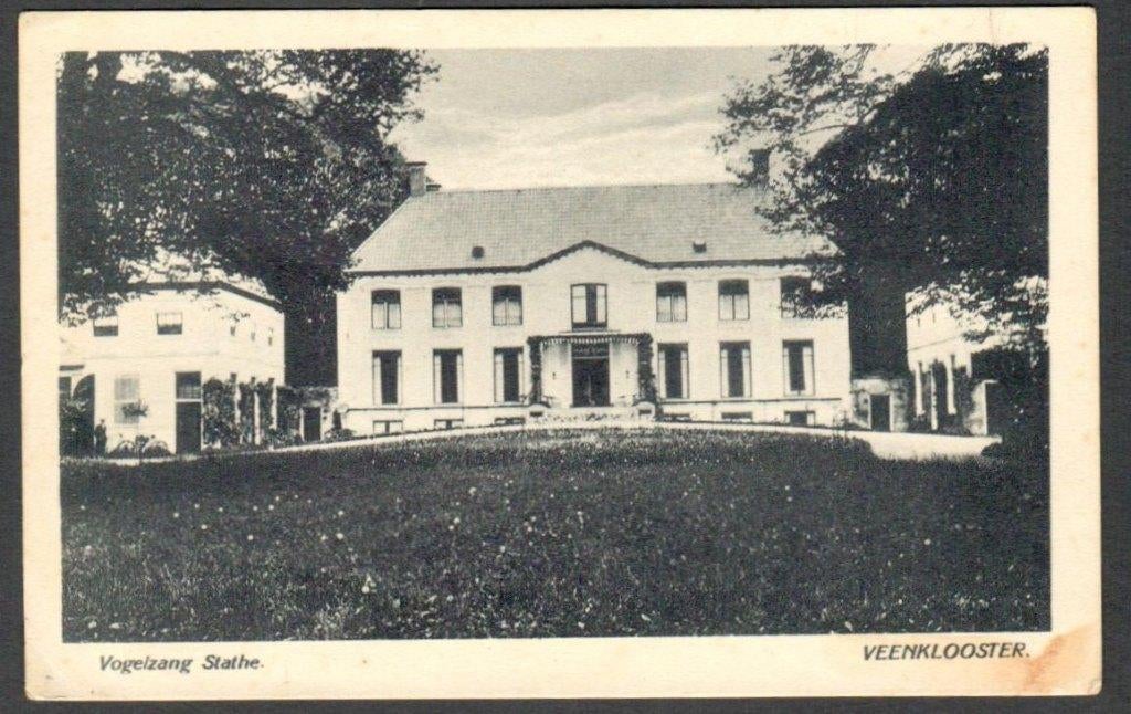 Oude ansicht - Veenklooster - Vogelzang State - Frl., Ophalen of Verzenden, 1940 tot 1960, Ongelopen, Friesland