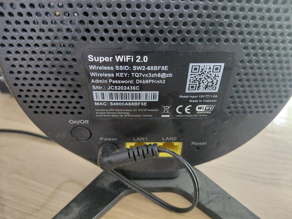 KPN SuperWifi 2.0 versterkers (2 stuks), Ophalen, Zo goed als nieuw, KPN