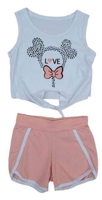 2 Delig Minnie mouse Hemd/broek - r, zw, w mt 146/152, Kinderen en Baby's, Kinderkleding | Maat 146, Nieuw, Meisje, Setje, Ophalen of Verzenden