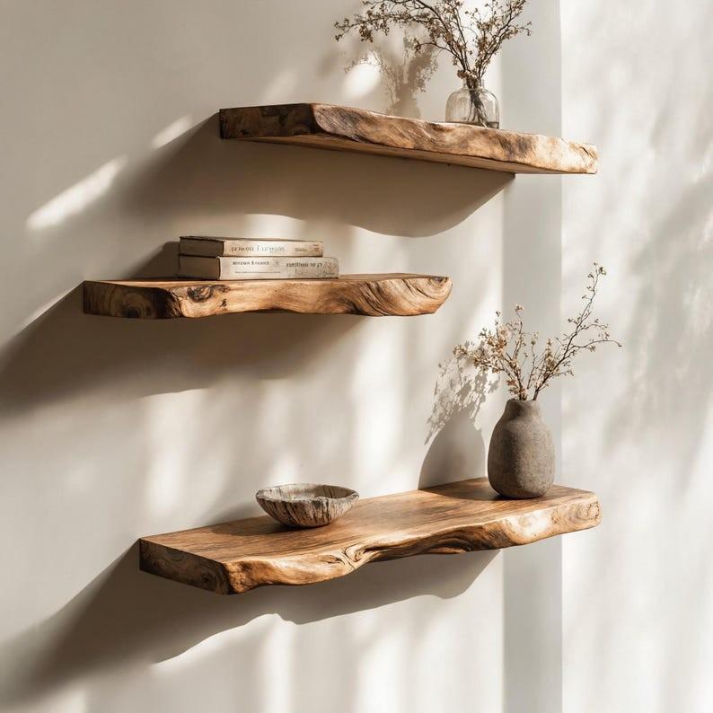 Legplank natuurlijk houten deco muurplank plank schors muur, Ophalen of Verzenden, Nieuw