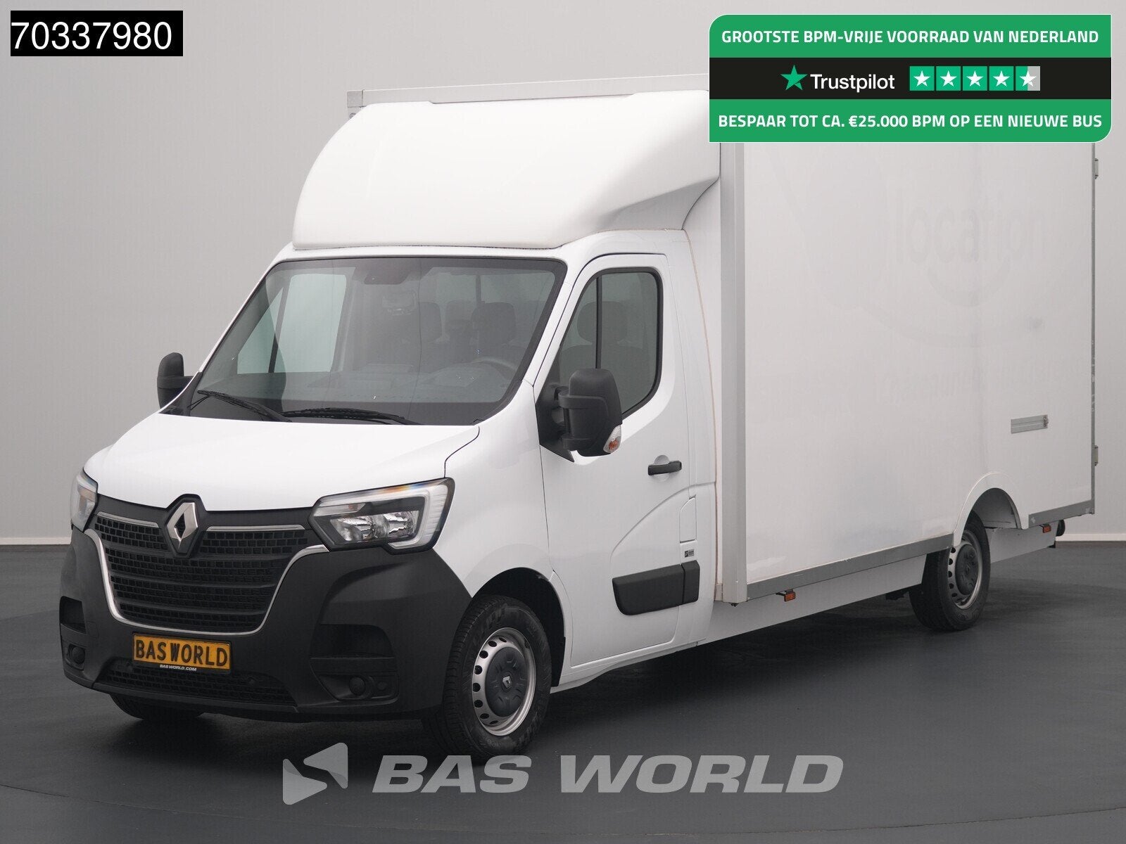 Renault Master 145PK Lowliner Bakwagen LED Navi Airco Cruise, Stof, Gebruikt, 4 cilinders, Renault