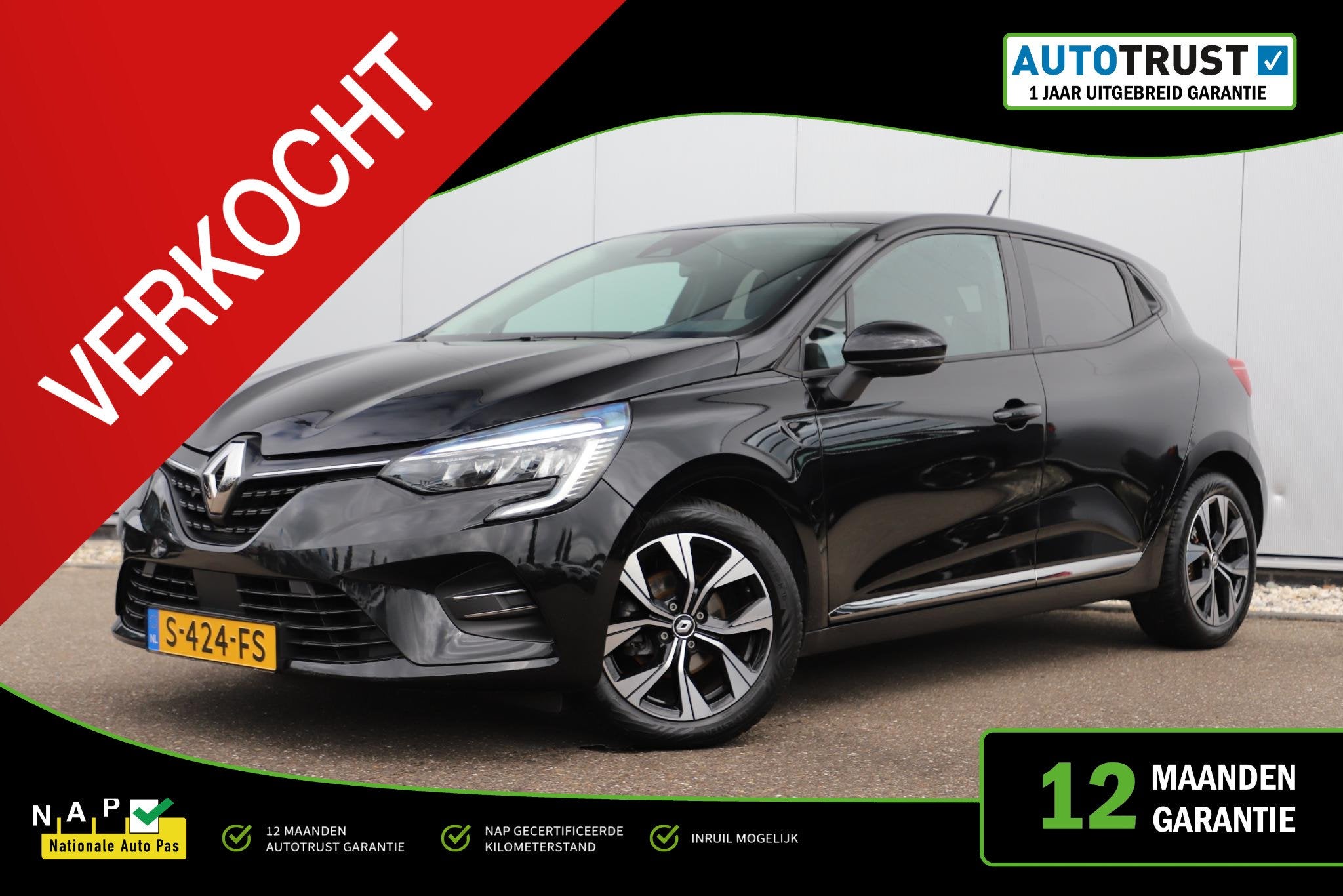 Renault Clio 1.0 TCe 90 Evolution 16 inch LMV Navigatie Carp, Voorwielaandrijving, Gebruikt, Euro 6, 580 kg